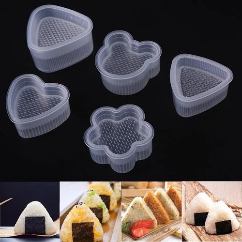 White Sushi Mold Triangle Onigiri Rice Ball Bento Press Maker Mould DIY  Tool Kit