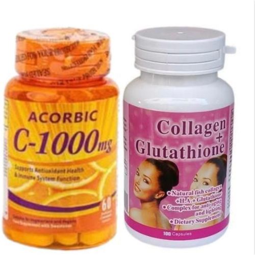 glutathione collagen and vitamin c + +Collagen Effervescent Tablet perfect white skin whitening fizzy tablet Acorbic Vitamin C-1000mg AND Collagen