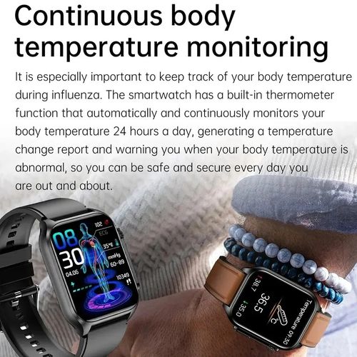 product_image_name-Generic-Blood Glucose ECG+PPG Blood Pressure Measurement IP67 Waterproof Sport Men Smartwatches-3