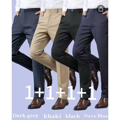 Fashion 4 IN 1 CORPORATE PLAIN SUIT TROUSER FOR MEN
