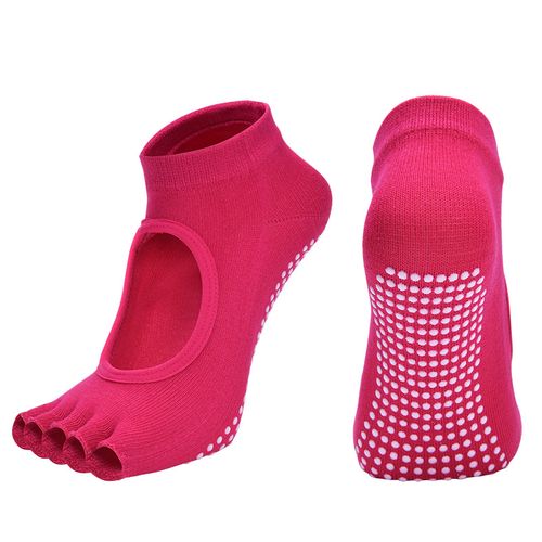 Generic Women Cotton Yoga Backless Five Toe Socks