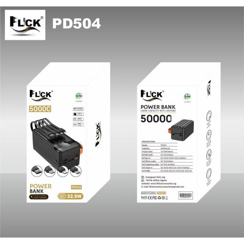 product_image_name-Generic-Flick Portable 50000mAhs PD Fast Charging Power Bank-2