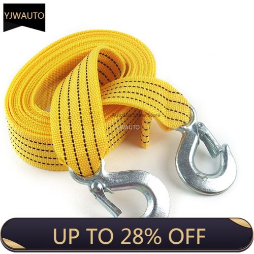 Generic 5 Tons Car Tow Cable Towing S Tow Rope With Hooks For Heavy Duty  Truck Jeep ATV SUV Emergency