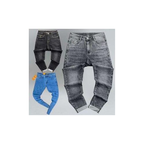 product_image_name-Fashion-3 In 1 Smart STOCK Jeans For Men- Black, Blue And Gray-1