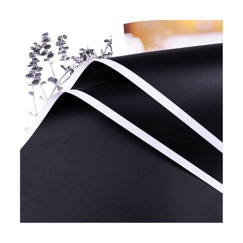 915 Generation 20PC Black Border Flower Wrapping Papers Line Fog Surface