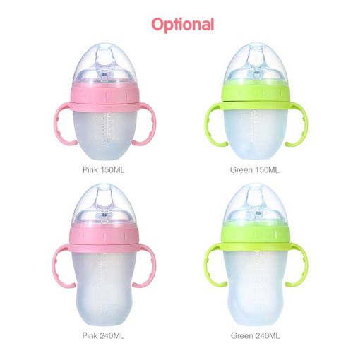 240ml/ 8oz Baby Water Bottle with Straw Wide Mouth Milk Feeding