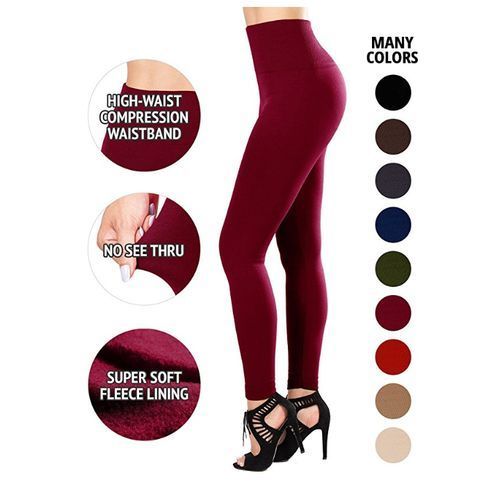 Fashion 6 In 1 Ladies Thick High Waist Leggings