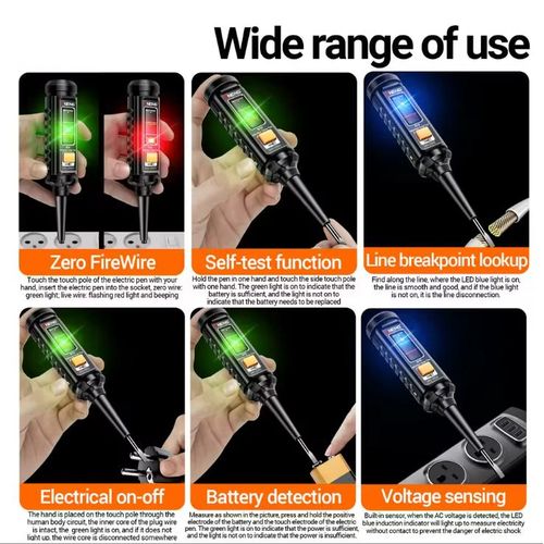 product_image_name-Generic-Induction Teste Pen Highlight Color Light Professional AC Voltage Detection Electrician Screwdriver Testing Tools-3