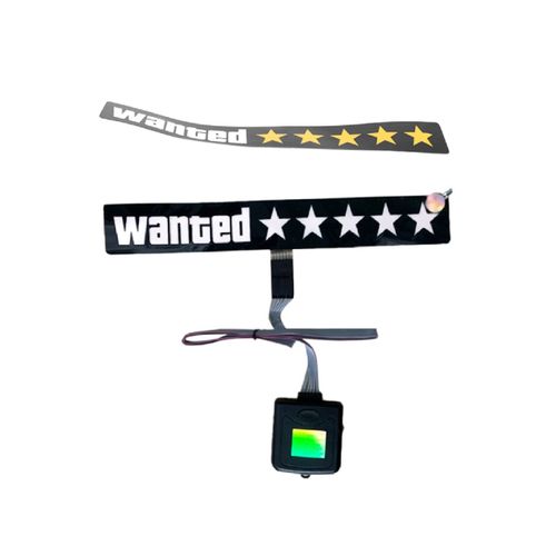 Windshield Electric 5 Stars Wanted Car LED Sign Light Up Window Stickers  JDM Glow Panel