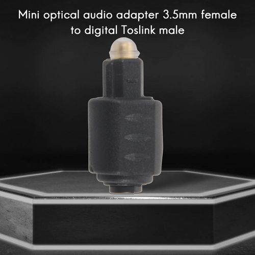  Toslink Connector Optical Audio Adapter Black Mini Toslink  Optical 3.5 mm Female Jack Plug to Digital Toslink Male Audio Adapter for  Excellent Audio Quality : Electronics