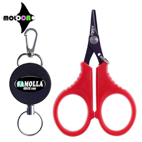 Generic Multifunction Fishing Scissor Retractable Badge Holder Electrician  Portable Scissors Cut Pe Braid Line Lure Accesorios De Pesca