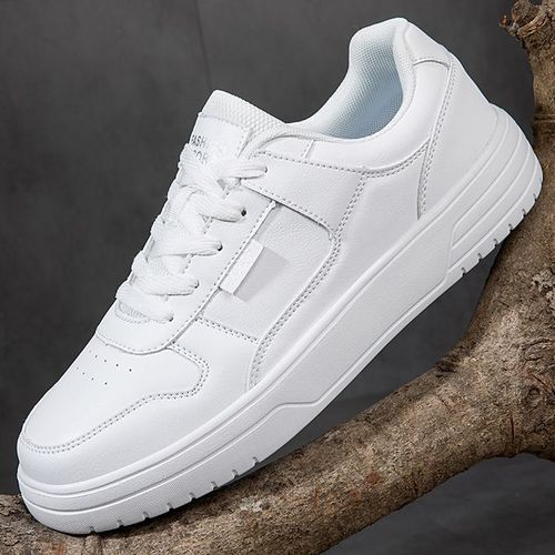 Fashion Men Skate Sneakers Shoes White Leather Comfortable Non slip Sole All match Unisex Casual Shoes Fashion Male Office Shoes Women s Skate Sneakers EUR Size 35 45 Jumia Nigeria