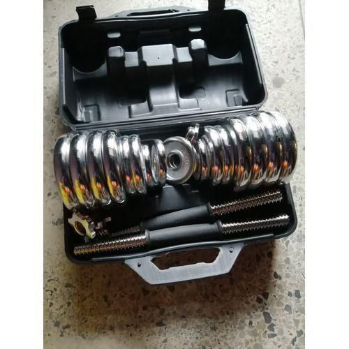 General Mobile Adjustable 30kg Chrome Dumbell Set-15kg Each - image 2