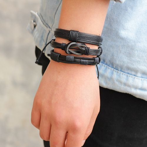 product_image_name-Fashion-Bracelet Gift For Men With Fashion Leather Rope-5Pcs-3