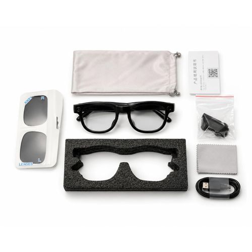 Generic AI Smart Eyewear HD Camera Bluetooth Audio Voice Assistant Smart Glasses Black - image 2