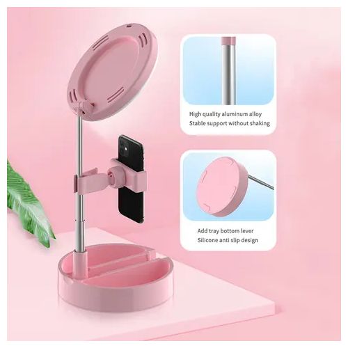 Generic Portable Led Mini Selfie Round Ring Light Mirror - image 3