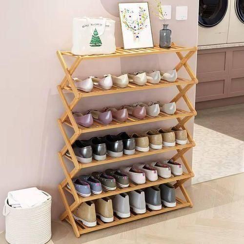Generic Multi-Purpose Foldable Wooden Shoe Rack