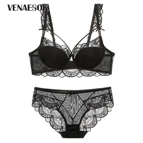 Generic Brands Sexy Women Underwear Set Thin Cotton Lace Bra