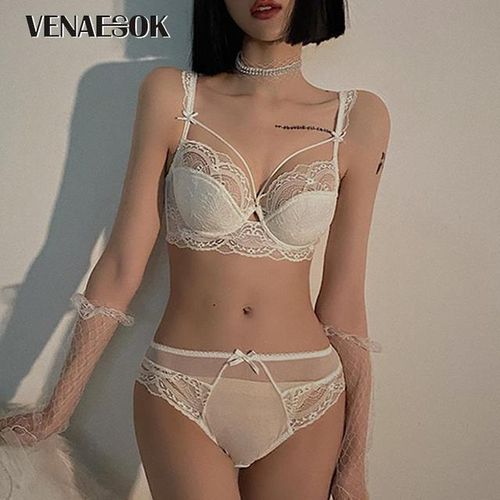 Generic Brands Sexy Women Underwear Set Thin Cotton Lace Bra