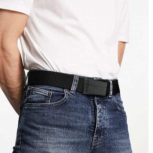 GtyGo 2 Pieces  Nylon Automatic Buckle Belts  black-blue - image 7