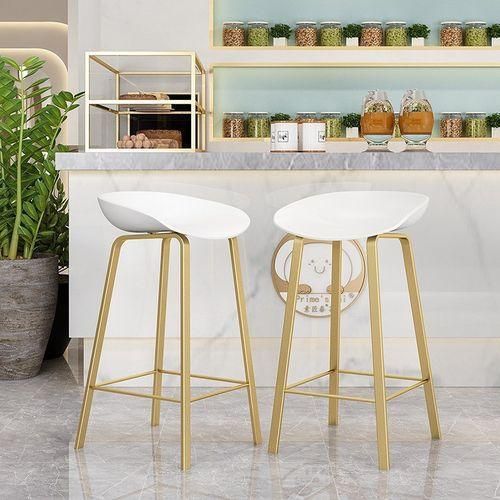Generic Wood Nordic High Kitchen Island Design Bar Stools- Set Of 2
