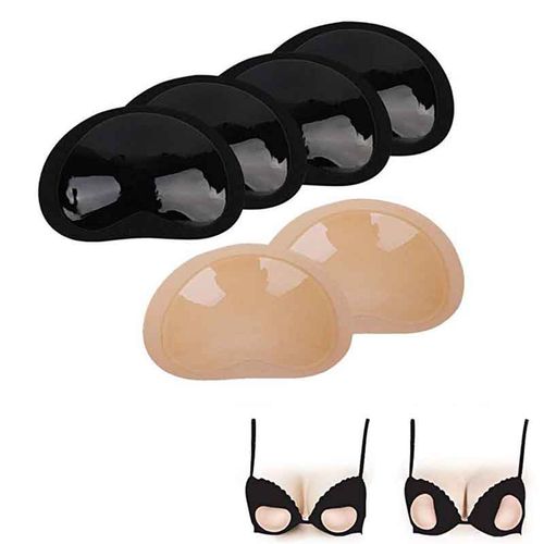 Fashion (1Pair Black) Invisible Bra Pads Silicone Lift Up Bra
