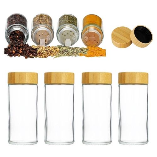Generic 12pcs Round spice bottle with lid, glass spice jar, spice storage bottle - image 7