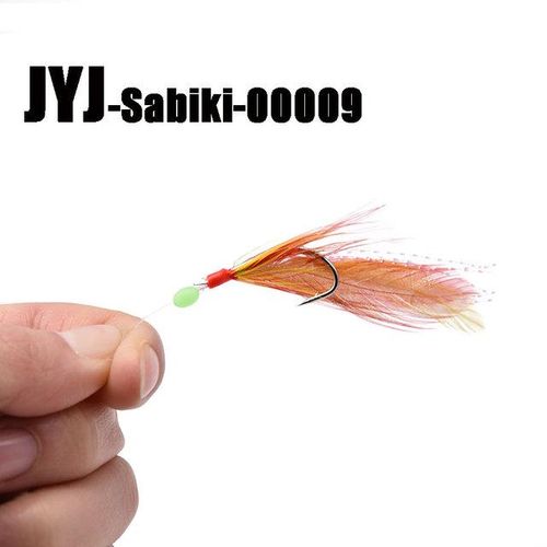 Generic Jyj Hook1/2/3/4/5 Artifical Sabiki Rig String Hook With Red Yellow  Feather Fishing Sabiki Rig Hooks Set For Sardines Pesca De
