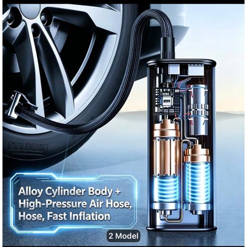 Generic 150 PSI Wireless Rechargeable Tyre Inflator, Power Bank , Torch Light - image 7