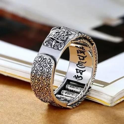 product_image_name-Fashion-Fashionable Lucky Pixiu Rolling Ring,Open-style for easy size adjustment-4