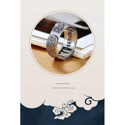 product_image_name-Fashion-Fashionable Lucky Pixiu Rolling Ring,Open-style for easy size adjustment-7