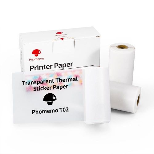 Phomemo Mini Pocket Thermal Printer Wireless Bluetooth Photo T02 or Label  Paper