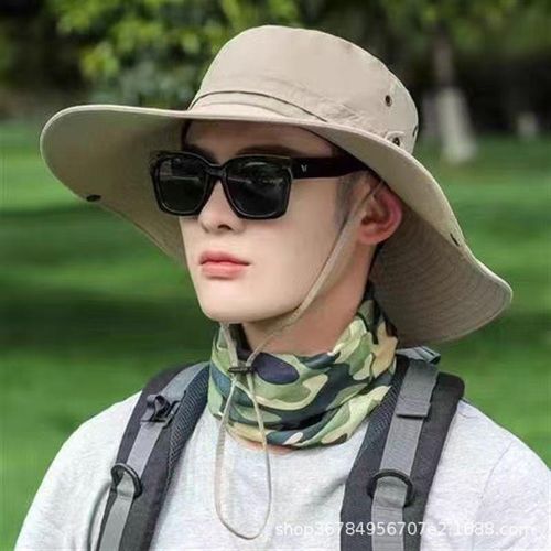 Generic Fishing Hat Men's Sun Hat Summer Outdoor Sun Hat Big Brim Fishing  Breathable Fisherman Hat Mountaineering Hat