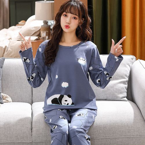 Fashion M To Xxxl 4xl Big Size Couples Home Wear Lounge Clothes Long  Pajamas Set