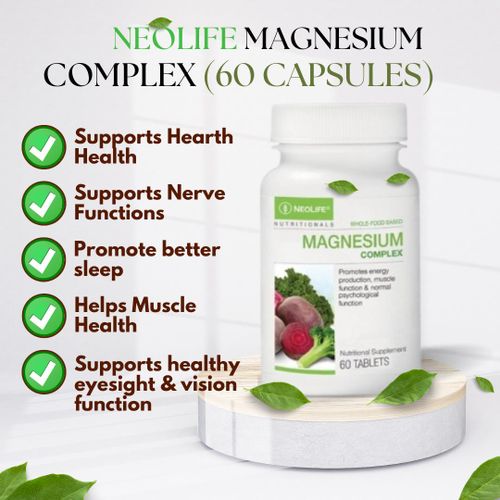 WELLNESS NUTRITION Magnesium Complex - 60 capsules for Muscles and bone joint