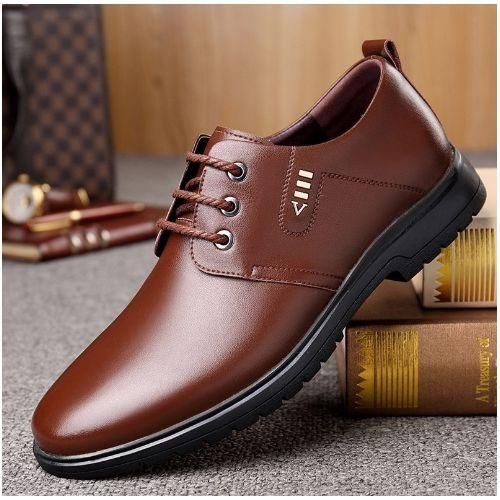product_image_name-Generic-Men's Casual PU Leather Shoes Business Dress Shoes-brown-1