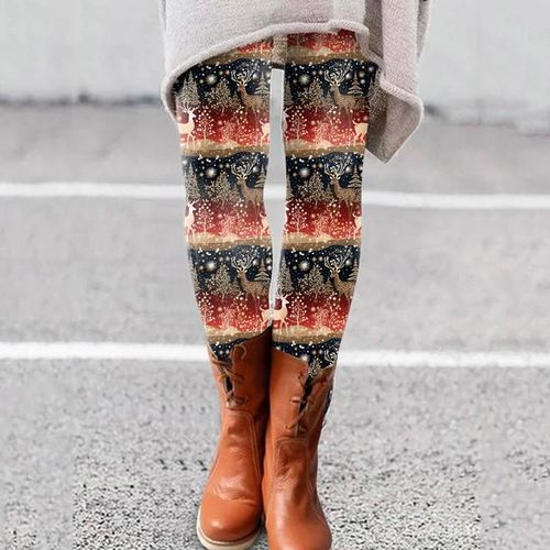 Generic Women Leggings Elastic High Waist Sports Tights Kawaii Graphic  Cartoon Slim Trousers Leisure Thermal Trousers Pants