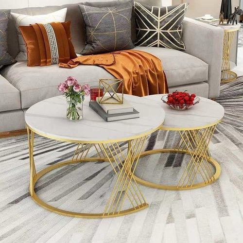 product_image_name-Generic-High Quality Exotic Faux Marble(MDF Wood) Center Table-1
