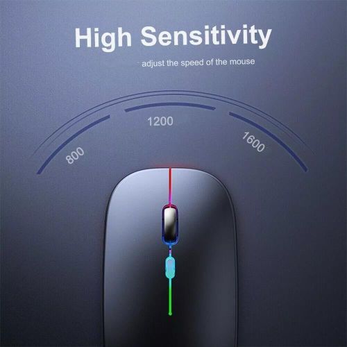 Generic Rechargeable Wireless Mouse Bluetooth-compatible 2.4GHz Dual Modes Computer Mice with Nano Receiver for PC Laptop Macbook - image 8