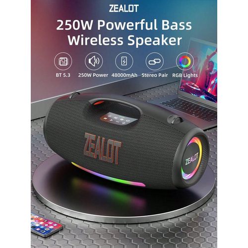 product_image_name-Zealot-S89 ORIGINAL 250W Super Bass Bluetooth Speaker With 48000mAh Battery -1