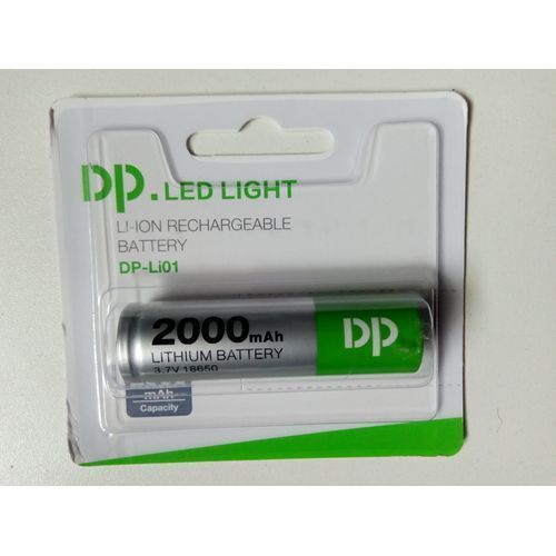 LED Flashlight 18650 2000mAh 3.7V Cylinder Rechargeable Battery