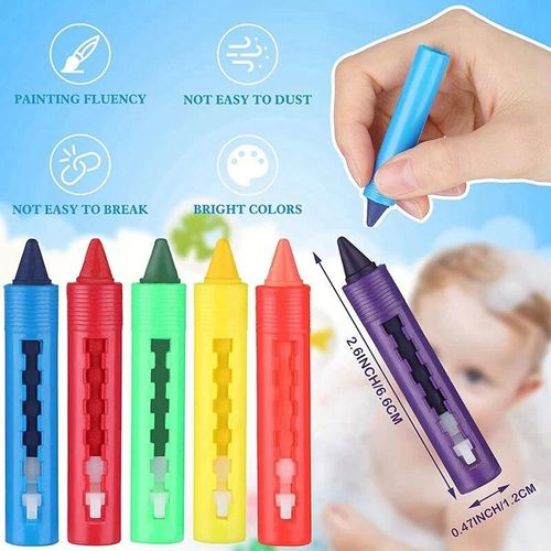 6pcs Washable Crayon Kids Baby Bath Time Paints Drawing Pens Toy For  Halloween Bathroom Bath Crayons Erase Painting Graffiti Pen - Crayons/water-color  Pens - AliExpress