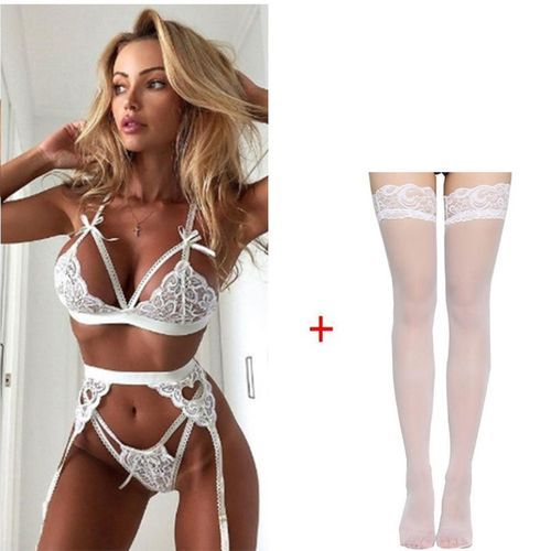  Sexy Underwear for Women Sets Sexy Lingerie Women's Underwear  Set Open Bra Briefs Costumes Lace Transparent: Clothing, Shoes & Jewelry