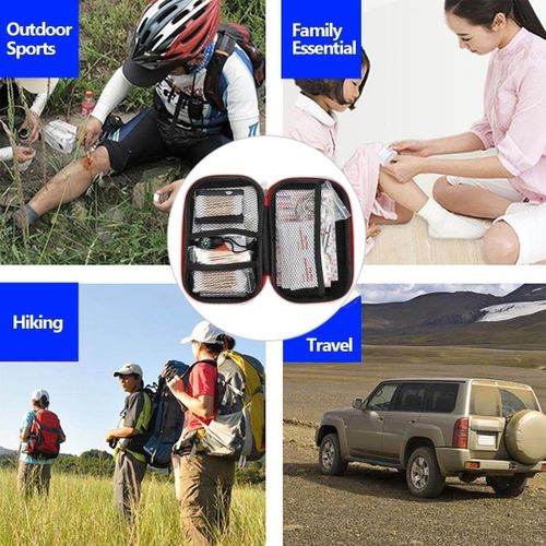 Outdoor First Aid Kit for Travel, Hiking, Camping, Sports, Compact  Emergency Equipment for Travelling, 59-Piece Travel Pharmacy with Rescue  Blanket and More (Water-Repellent) – Includes Free App : : Sports  & Outdoors