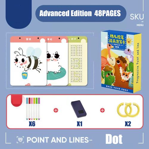 Generic Writing Training Montessori Educational Toys Drawing Set Kid 2 4 6  Years Old Teens Children Game Boy Girl Logical Thinking Paint Set B