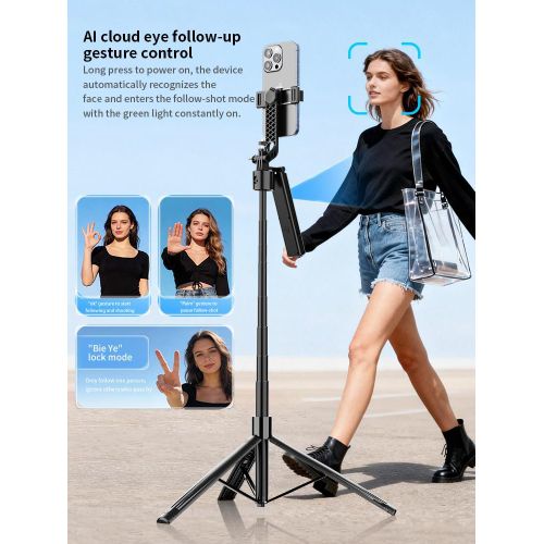 Generic F01 AI 360° Face Tracking Wireless Selfie Stick Tripod - image 4