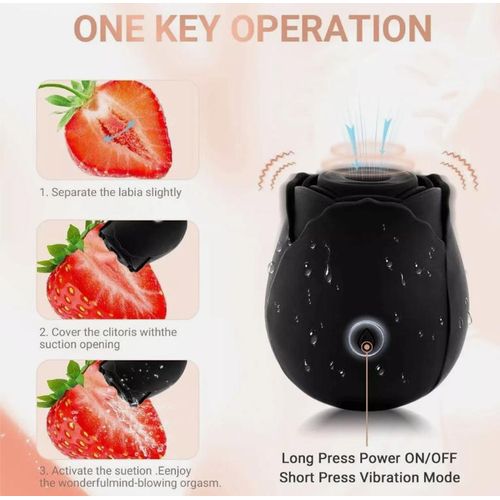 product_image_name-Rose-Strong Suction Sex Toy SUCKING Vibrator Vagina Oral Sucking Roses Clitoris Powerful Sex Toys for Women Masturbator, Roses Sucker Vibrator for Women Perfect Clitoral Dildo Sex Toy Adult - Rechargeable  New Latest Vibrator For Women-2