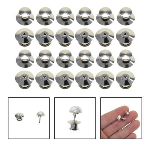 Generic 24x Safety Metal Pin Backs Locking Pin Keepers Clasp