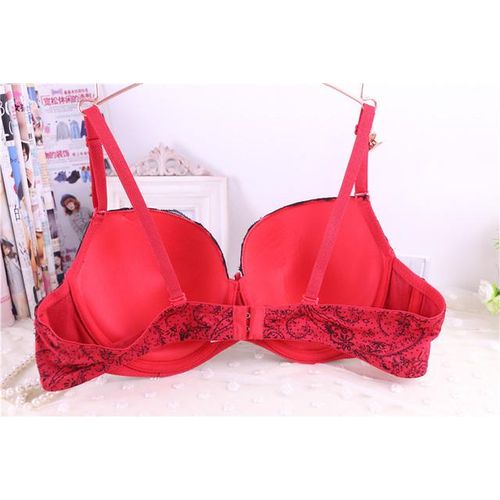 TQWQT Push Up Bra for Women Corset Top Bustier Padded Underwire Bra Add One  Cup,Red 38 