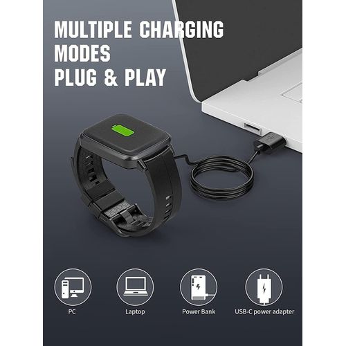 Generic 2-Pin Magnetic USB Charging Cable for G20 Smartwatch - Black - image 3
